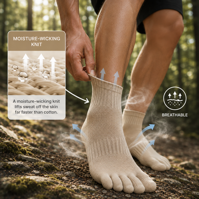 Armadilo Copper Blister-Free and Breathable Performance Toe Socks