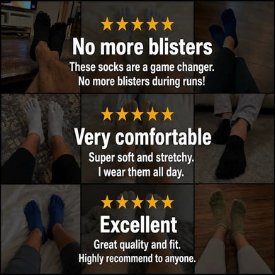 Armadilo Copper Blister-Free and Breathable Performance Toe Socks