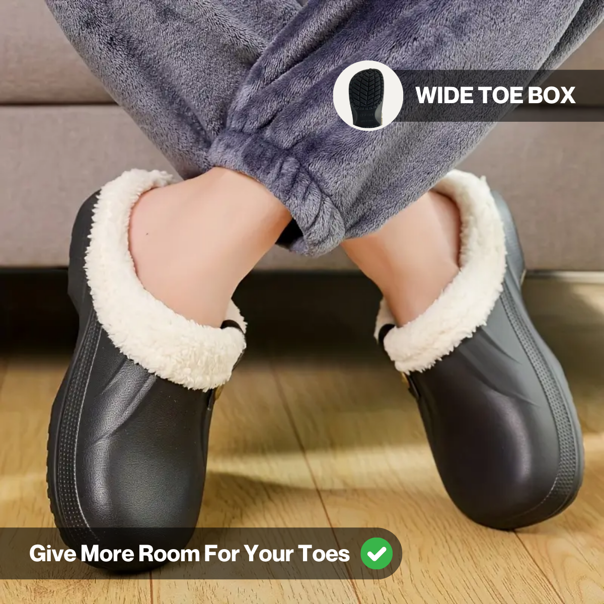 Arlo Fuzzy - Healthy & Non-Slip Comfort Clog Mules